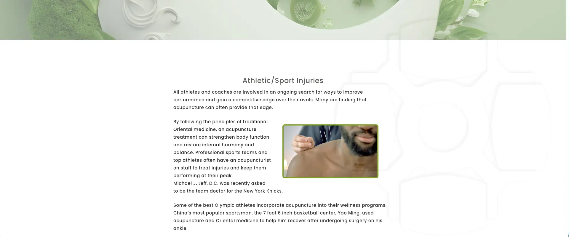 Center for Alternative Medicine Website Illustration