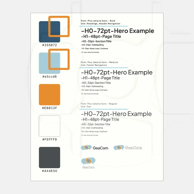 GeaCom Website UI Detail