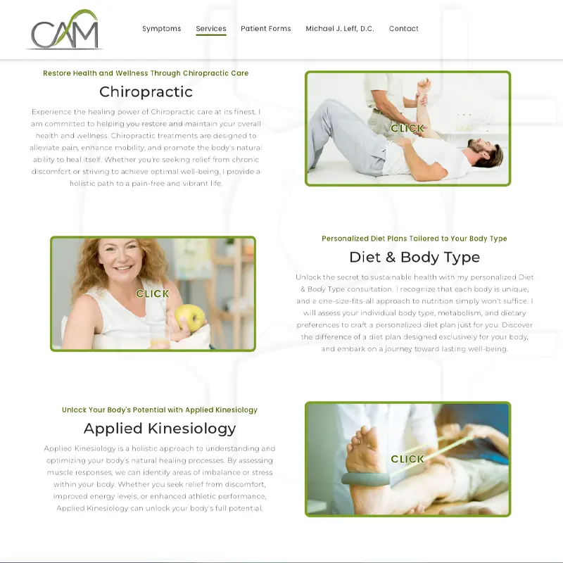 Center for Alternative Medicine Website Illustration